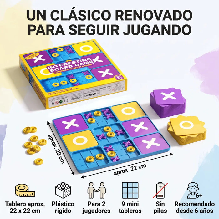 Juego Gato Múltiple Tic Tac Toe Estrategia Familiar Infantil