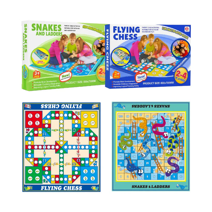 Juego Ludo y Serpientes y Escaleras Alfombra De Entretencion