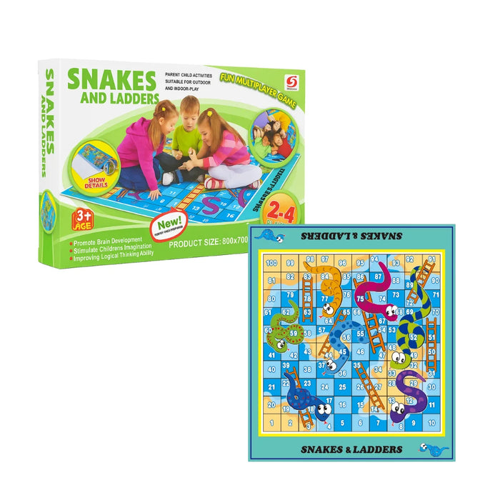 Juego Serpientes Y Escaleras Alfombra De Entretención Niños