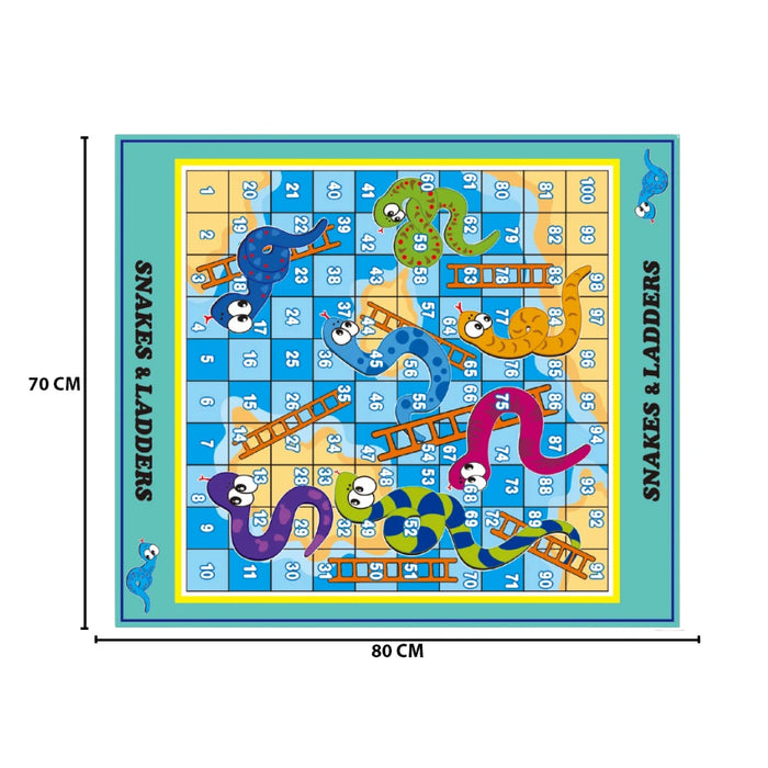 Juego Serpientes Y Escaleras Alfombra De Entretención Niños