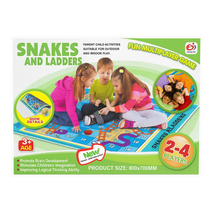Juego Serpientes Y Escaleras Alfombra De Entretención Niños