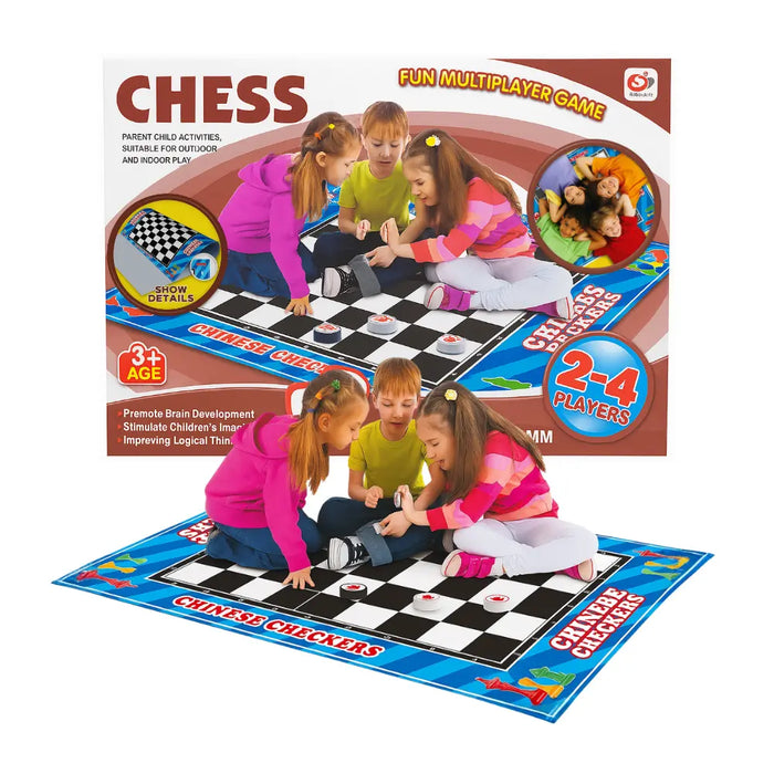 Juego Tablero Ajedrez Alfombra De Entretención Niños