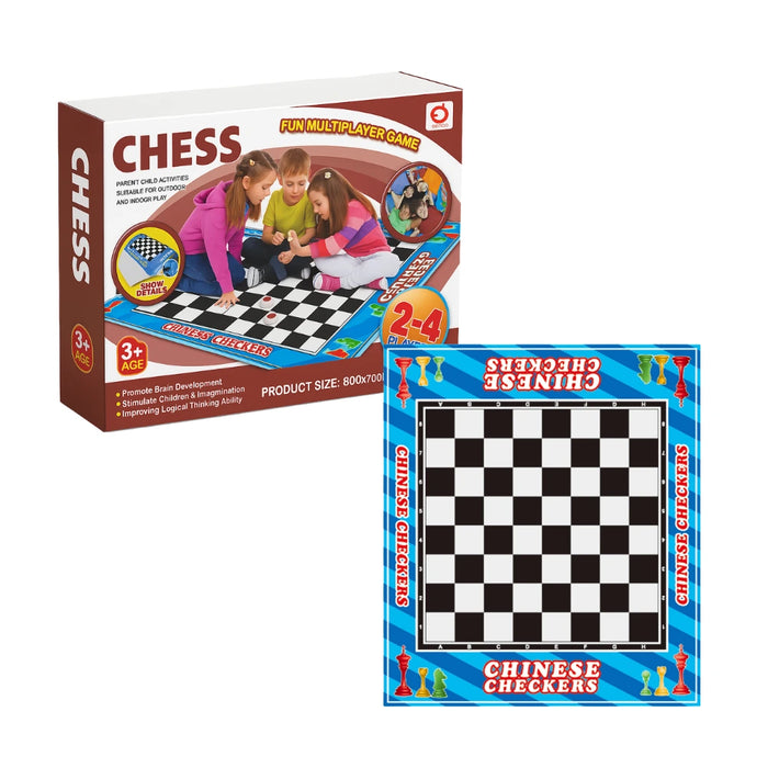 Juego Tablero Ajedrez Alfombra De Entretención Niños
