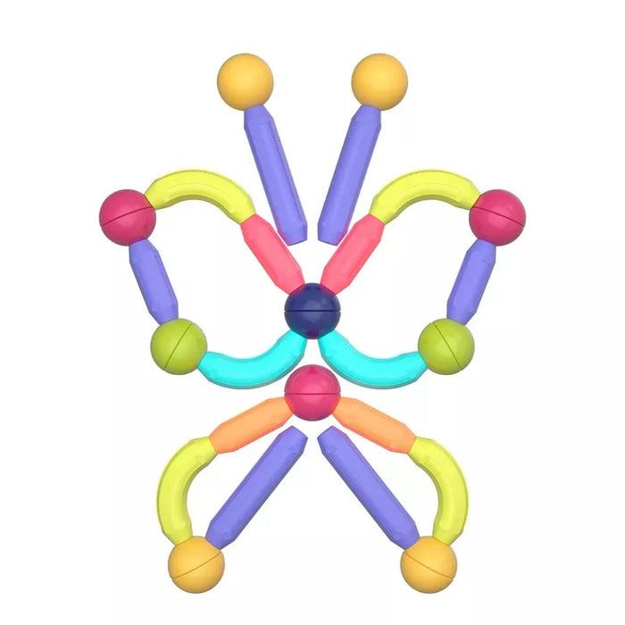 Juego Varillas De Construccion Magnetico Didactico 68 Piezas
