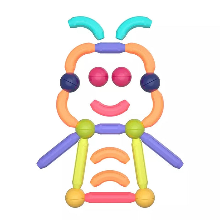 Juego Varillas De Construccion Magnetico Didactico 68 Piezas