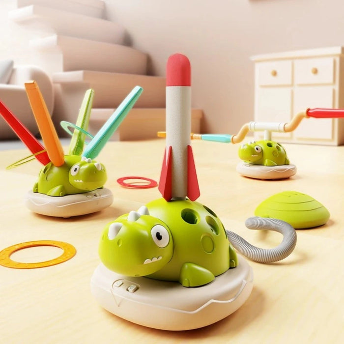 Juguete Deportivo Infantil 3 en 1 Dinosaurio Con Lanzador