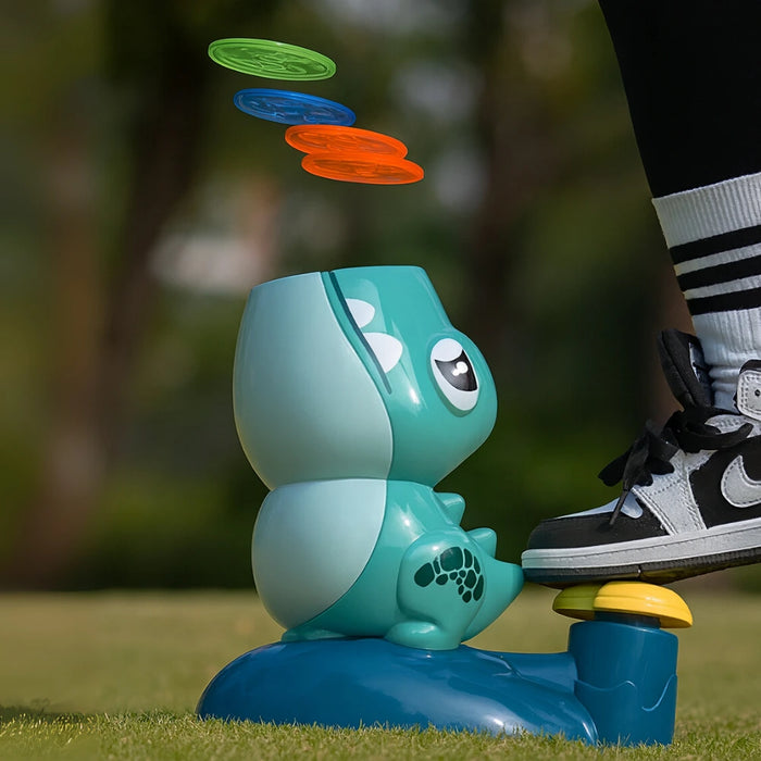 Juguete Lanzador de Discos Voladores Frisbee Dinosaurio