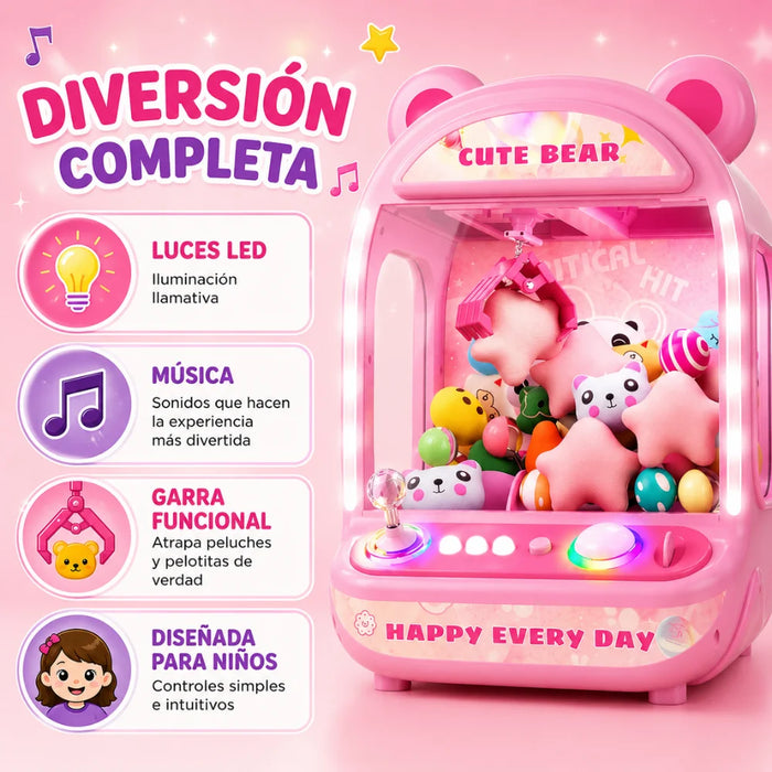 Juguete Maquina De Peluches Atrapa Con Garra Kawaii Infantil