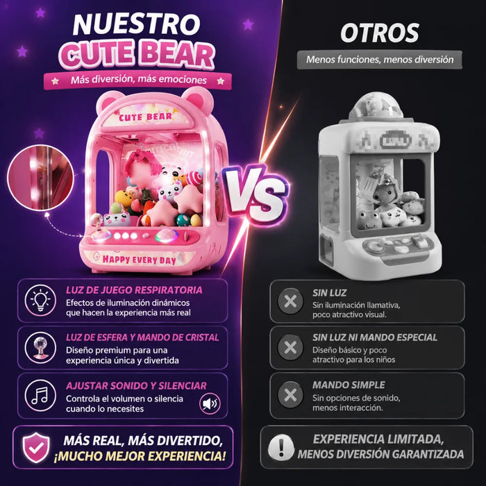 Juguete Maquina De Peluches Atrapa Con Garra Kawaii Infantil