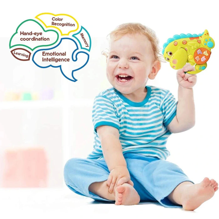 Juguete Piano Musical Con Luces Sonidos Animales Dinosaurio