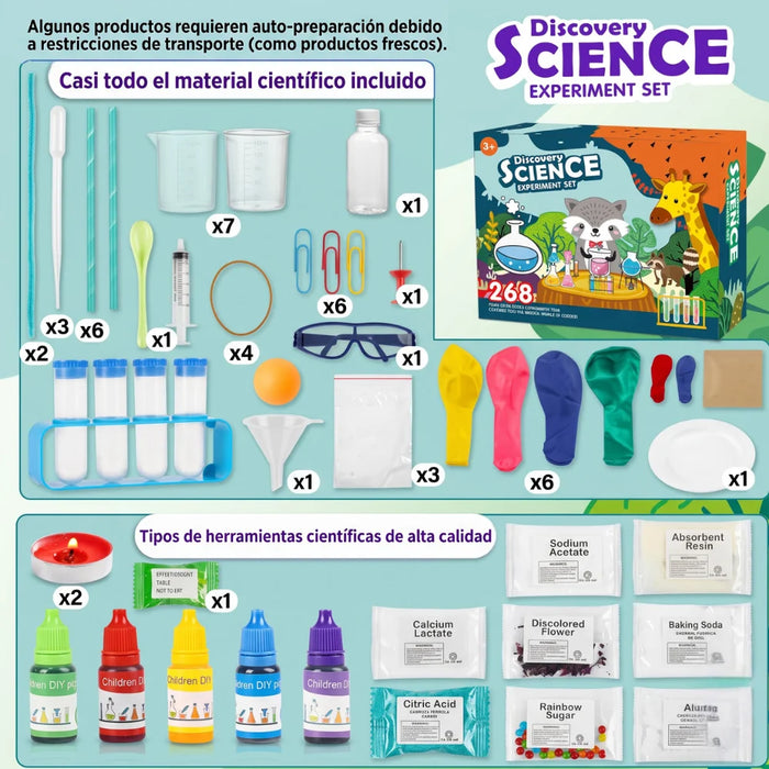 Kit Ciencia Avanzado 268 Experimentos Científicos Para Niños