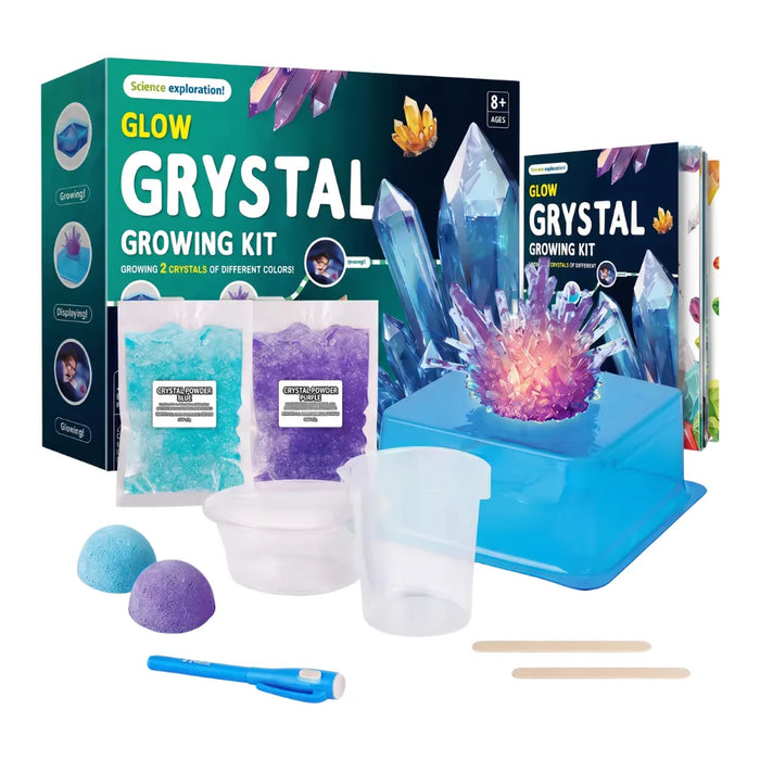 Kit Cultivo De Cristales Luminosos Niños Experimento Ciencia