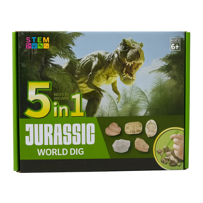 Kit De Excavación Jurassic 5 En 1 Juguete Educativo Infantil