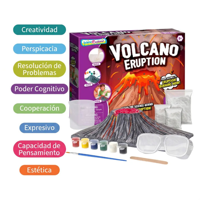 Kit Experimento Erupción Volcán Juguete Didáctico Educativo