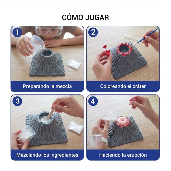 Kit Experimento Erupción Volcán Juguete Didáctico Educativo