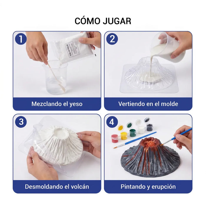 Kit Experimento Erupción Volcán Juguete Didáctico Educativo