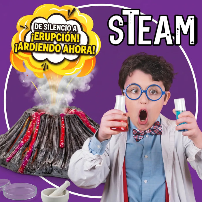 Kit Experimento Erupción Volcán Juguete Didáctico Educativo