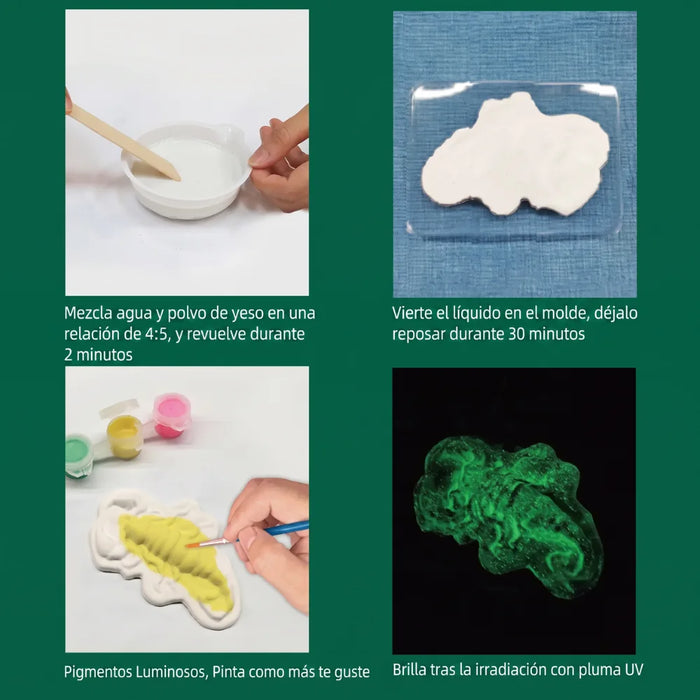 Kit Experimento Slime Que Brilla En La Oscuridad Ciencia