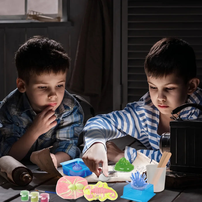 Kit Experimento Slime Que Brilla En La Oscuridad Ciencia