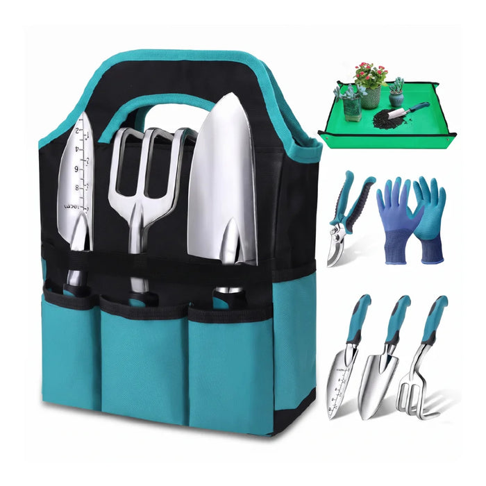Kit Herramientas Jardineria Con Bolso Guantes Y Accesorios