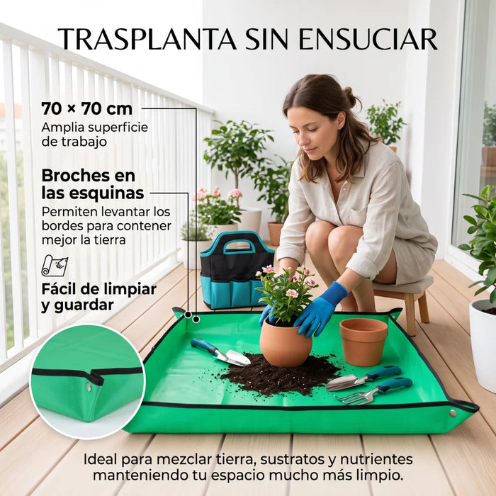 Kit Herramientas Jardineria Con Bolso Guantes Y Accesorios