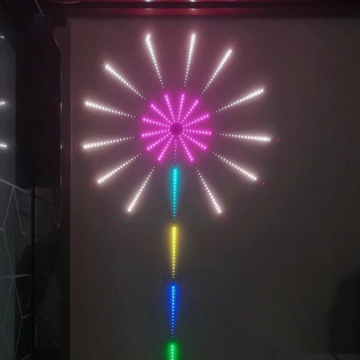 Kit Luces Fuegos Artificiales Rgb Decoracion Navidad Led