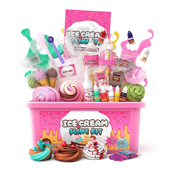Kit Para Crear Slime Completo Con Accesorios Y Caja Organizadora
