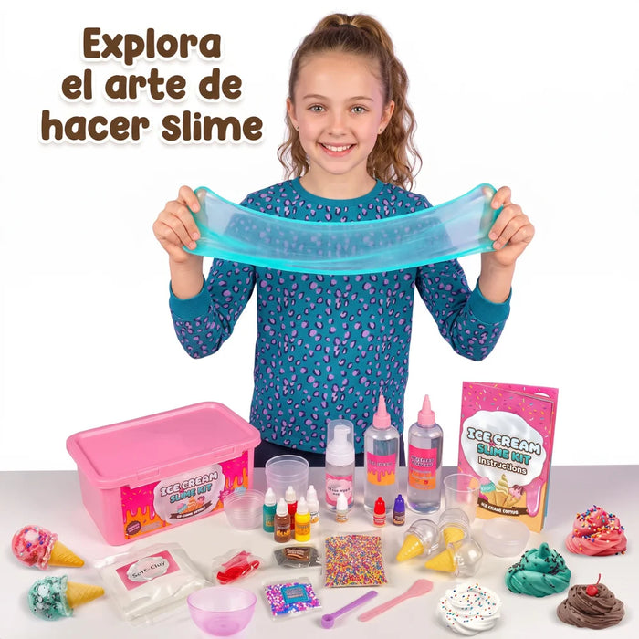Kit Para Crear Slime Completo Con Accesorios Y Caja Organizadora