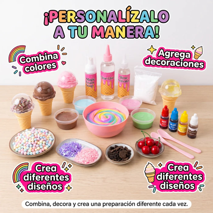 Kit Para Crear Slime Completo Con Accesorios Y Caja Organizadora
