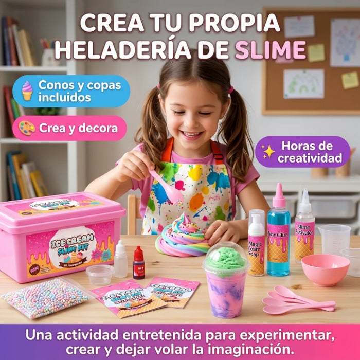 Kit Para Crear Slime Completo Con Accesorios Y Caja Organizadora