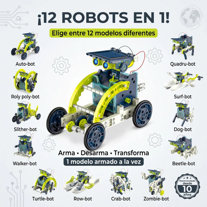 Kit Robot Solar Para Armar Juguete Educativo Ciencia Infantil