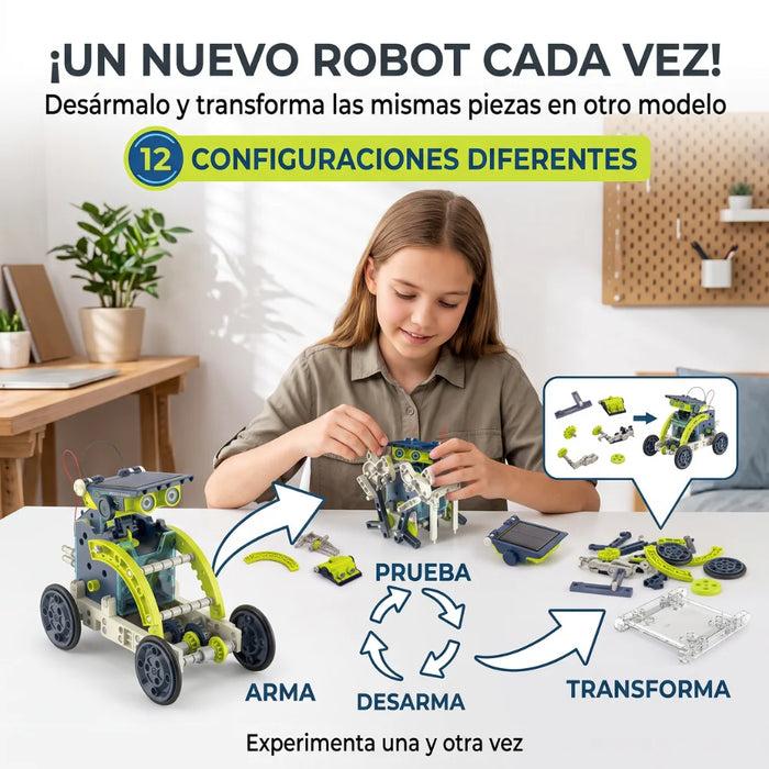 Kit Robot Solar Para Armar Juguete Educativo Ciencia Infantil