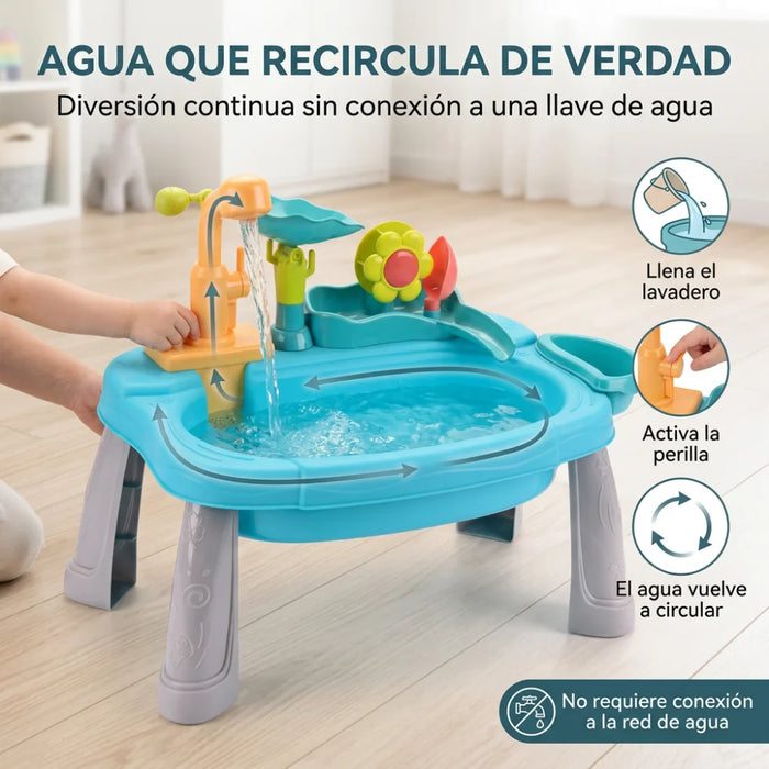 Lavaplatos Infantil Con Agua Recirculante Pesca Y Accesorios