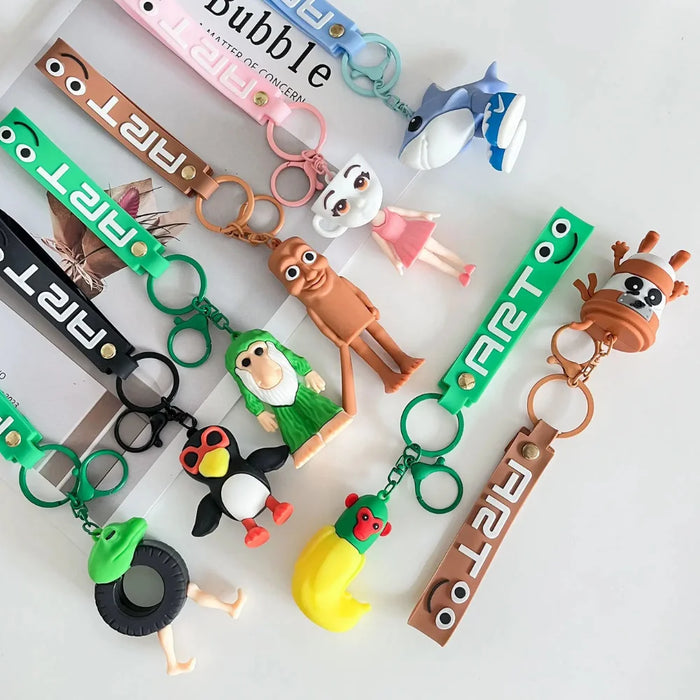 Llavero Colgante De Goma Brainrot Chimpanzini Bananini