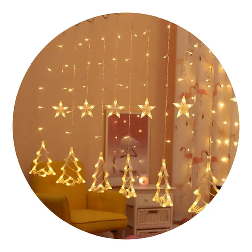 Luces Navideñas Solares Led Pino Estrella Decoracion Navidad - Fliperex