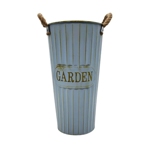 Macetero Balde Metalico Decorativo Garden Maceta Grande - Fliperex