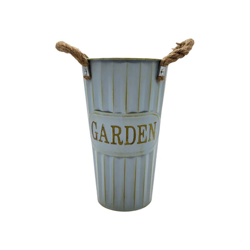 Macetero Balde Metalico Decorativo Garden Maceta Pequeño - Fliperex