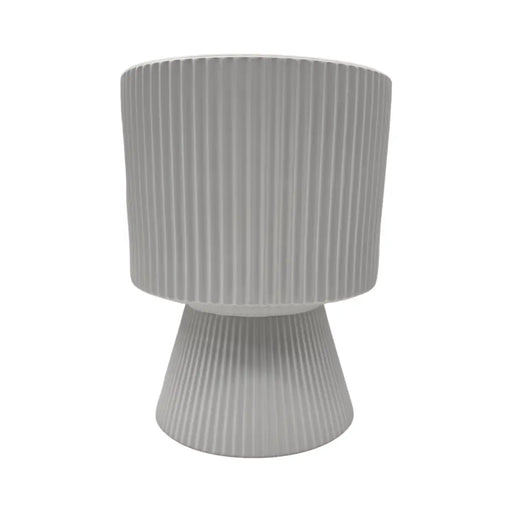 Macetero Maceta Ceramica Estilo Nordico Blanco Base Conica - Fliperex