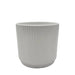 Macetero Maceta De Ceramica Blanco Con Linea Cuadrada S - Fliperex