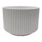 Macetero Maceta De Ceramica Blanco Lineas Verticales Grande