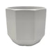Macetero Maceta De Ceramica Blanco Lineas Verticales L - Fliperex