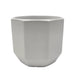 Macetero Maceta De Ceramica Blanco Lineas Verticales M - Fliperex