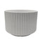 Macetero Maceta De Ceramica Blanco Lineas Verticales Pequeño