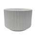 Macetero Maceta De Ceramica Blanco Lineas Verticales Pequeño - Fliperex