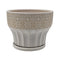 Macetero Maceta De Ceramica Blanco Patrones Beige Alto L