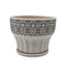 Macetero Maceta De Ceramica Blanco Patrones Negro Alto M