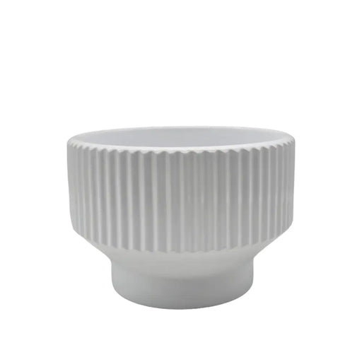 Macetero Maceta De Ceramica Copon Blanco Brillante S - Fliperex