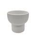 Macetero Maceta De Ceramica Copon Lineas Blanco Mate S - Fliperex