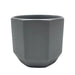 Macetero Maceta De Ceramica Gris Lineas Verticales M - Fliperex