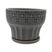 Macetero Maceta De Ceramica Gris Patrones Negro Alto L - Fliperex